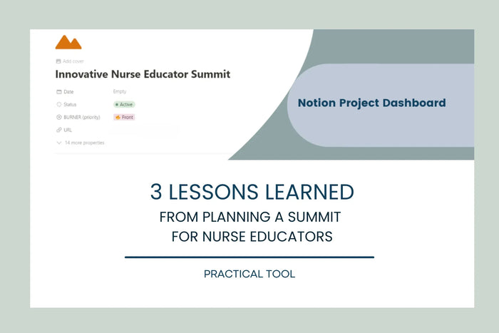 3 Lesson Learned from a Planning a Summit for Nurse Educators