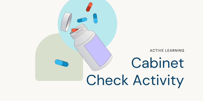 An image of a pill bottle being spilled across some text