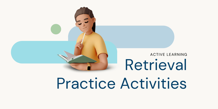 A female student is studying from a notebook